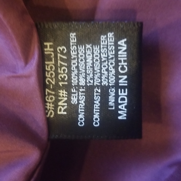 Olivaceous Karlie Floral Satin Zipper Bomber Jacket- size M- color Burgundy - Picture 9 of 10